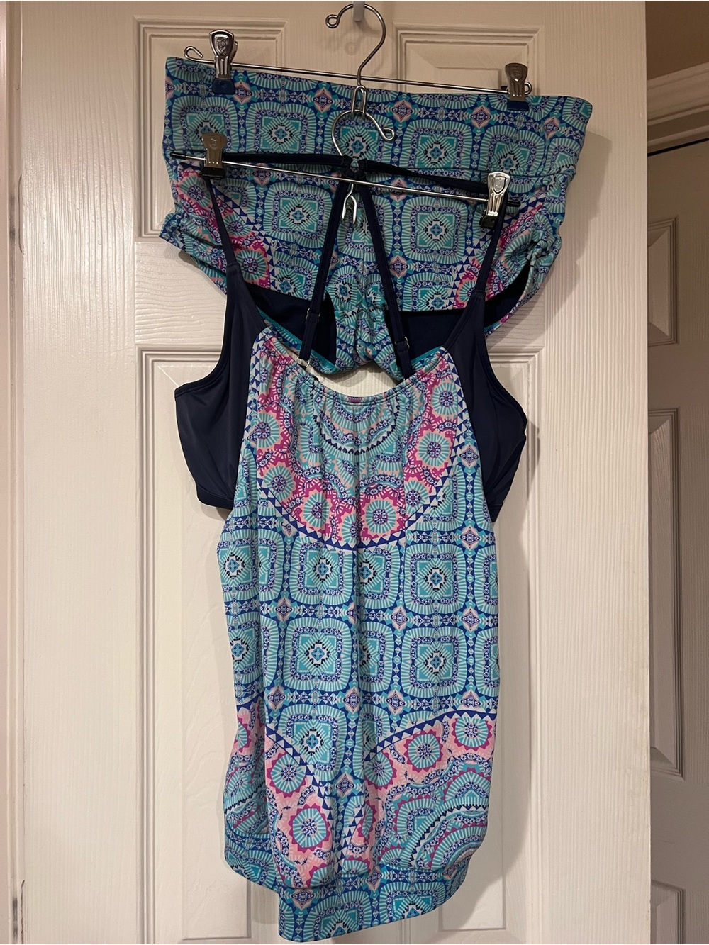 ATHLETA Fiji Blousy Tankini Top and Boy Short Bottoms
